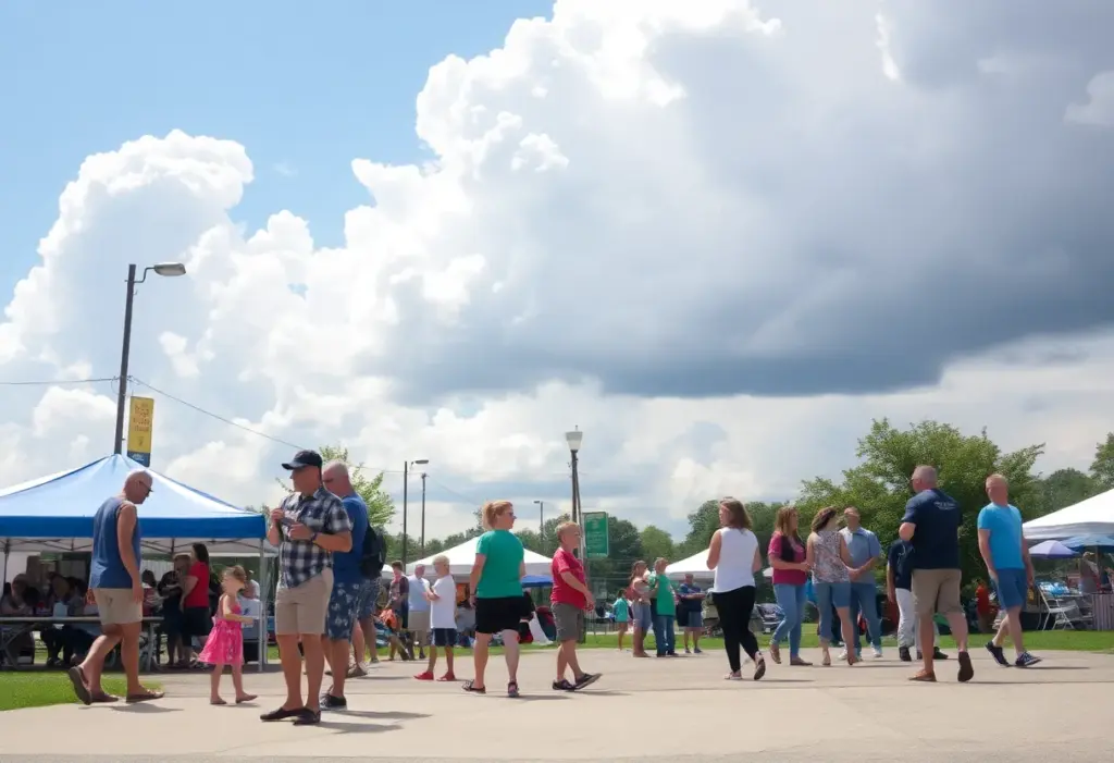 Community events in Bristol TN under changing weather conditions.