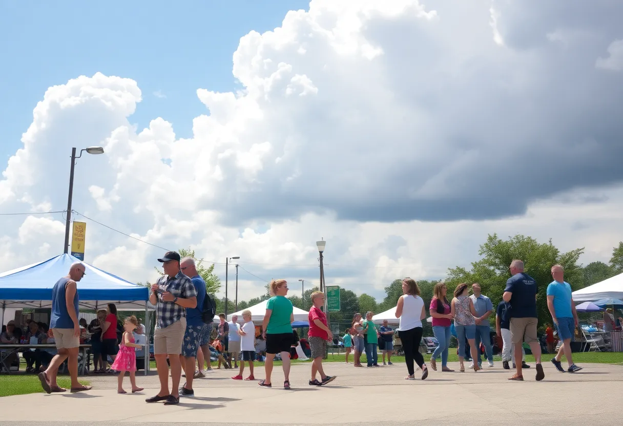 Community events in Bristol TN under changing weather conditions.