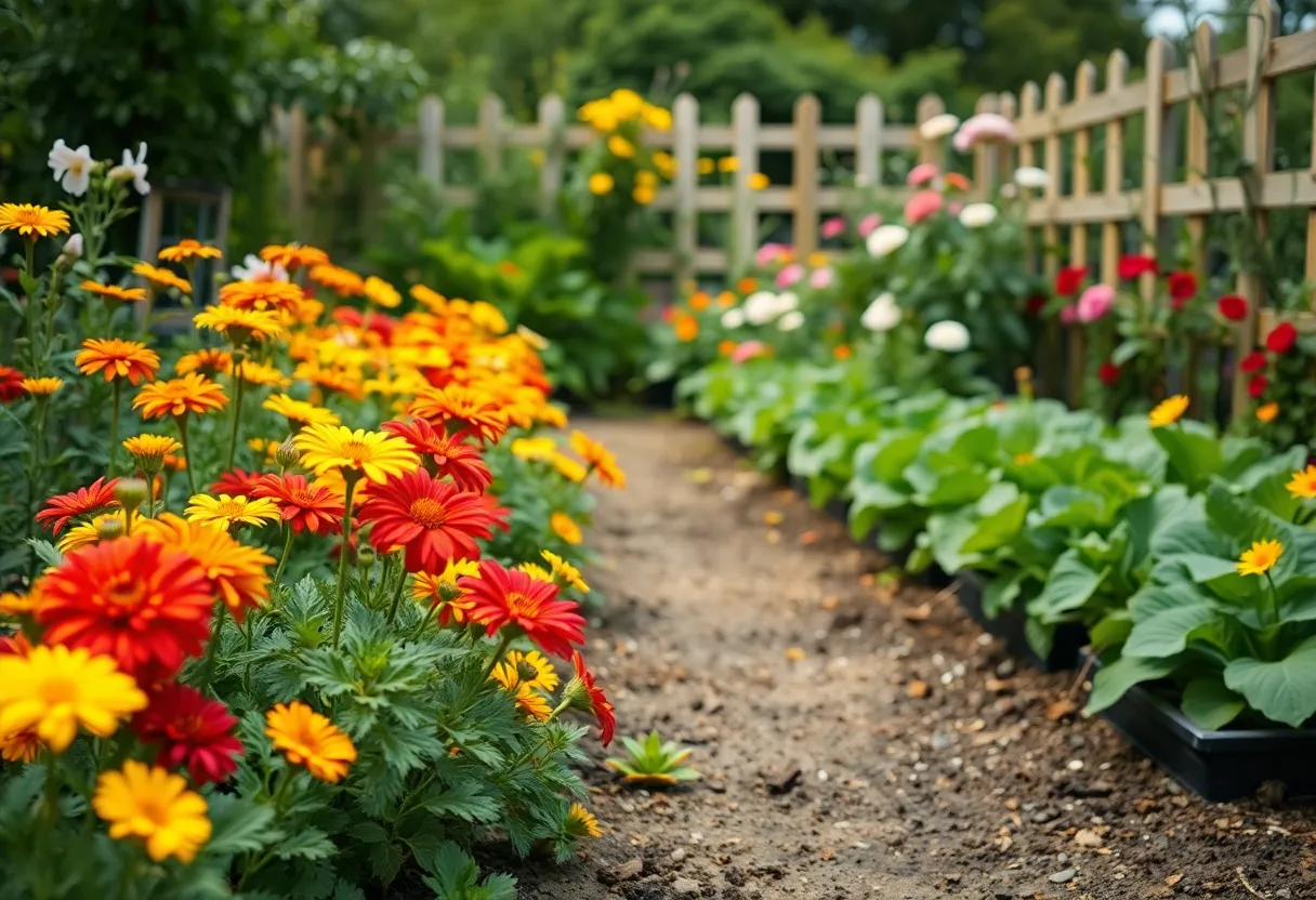 A beautiful garden reflecting dedication and nurturing spirit.