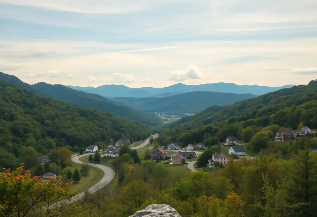 View of Appalachian Mountains showcasing the Crooked Road music heritage trail