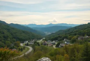 View of Appalachian Mountains showcasing the Crooked Road music heritage trail