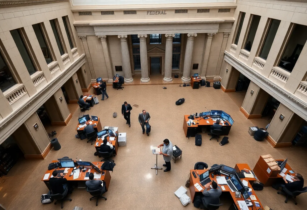 Federal employees working in Washington, D.C.