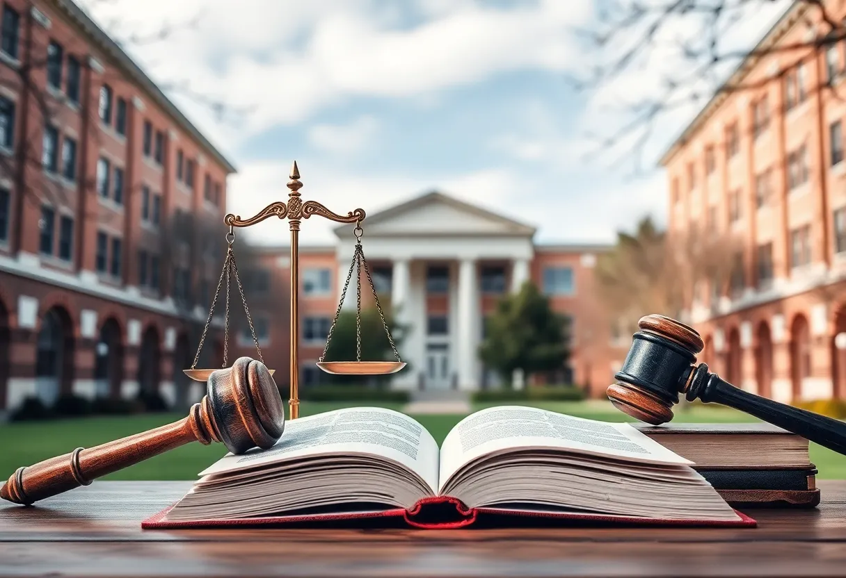 Visual representation of freedom of speech and justice