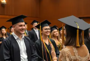 Participants celebrating graduation from recovery programs