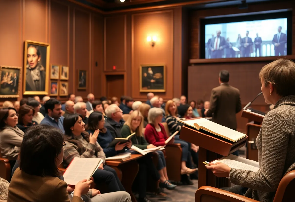 Joe Tennis presenting his book at the Birthplace of Country Music Museum