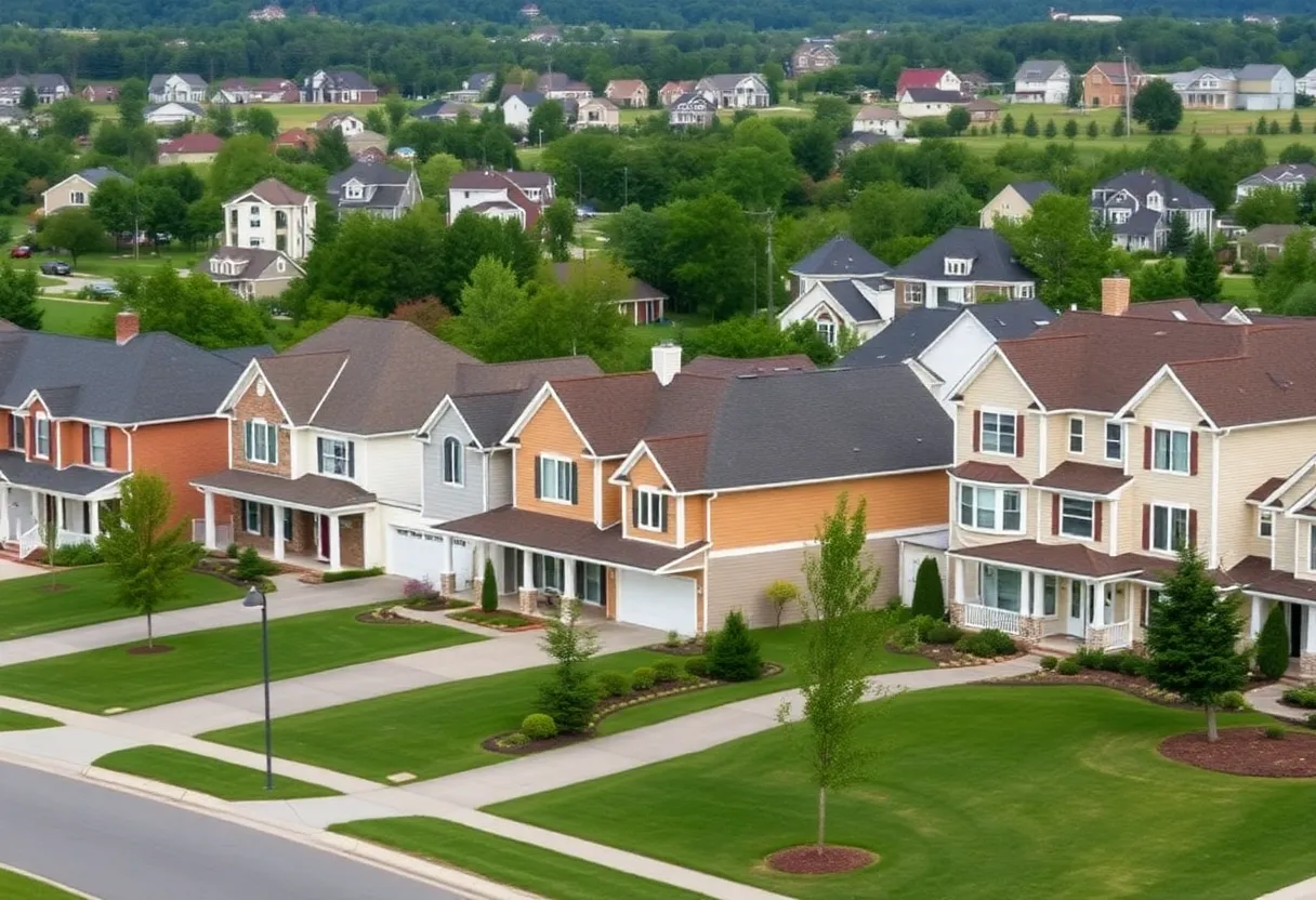 Suburban homes in Kingsport reflecting the housing market