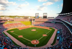 Crowd at MLB Speedway Classic in Bristol, Tennessee