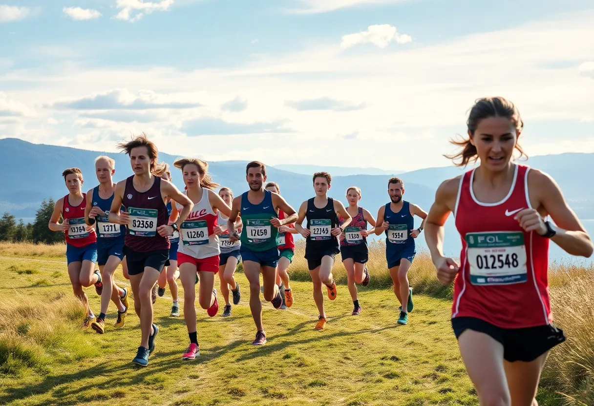 Pulaski County cross country teams in action during the Bristol Cross event.