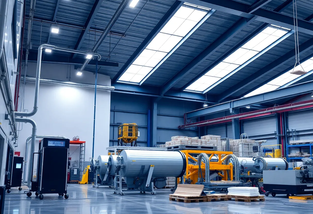 Strongwell factory showcasing composite materials production