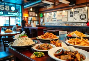 A table filled with dishes from different Virginia restaurants.