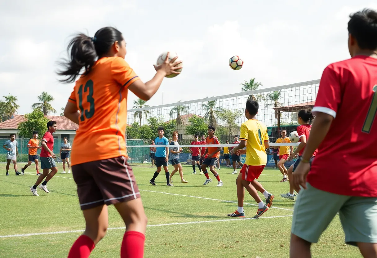 Athletes competing in soccer and volleyball in Stafford, Virginia