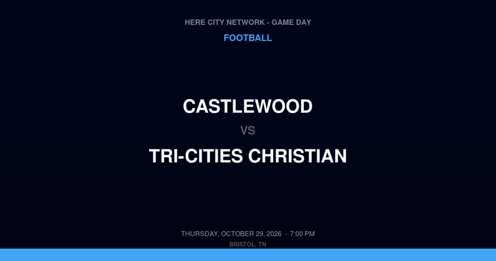 Castlewood vs. Tri-Cities Christian — Football Game Day — Blountville, TN — Oct 29, 2026