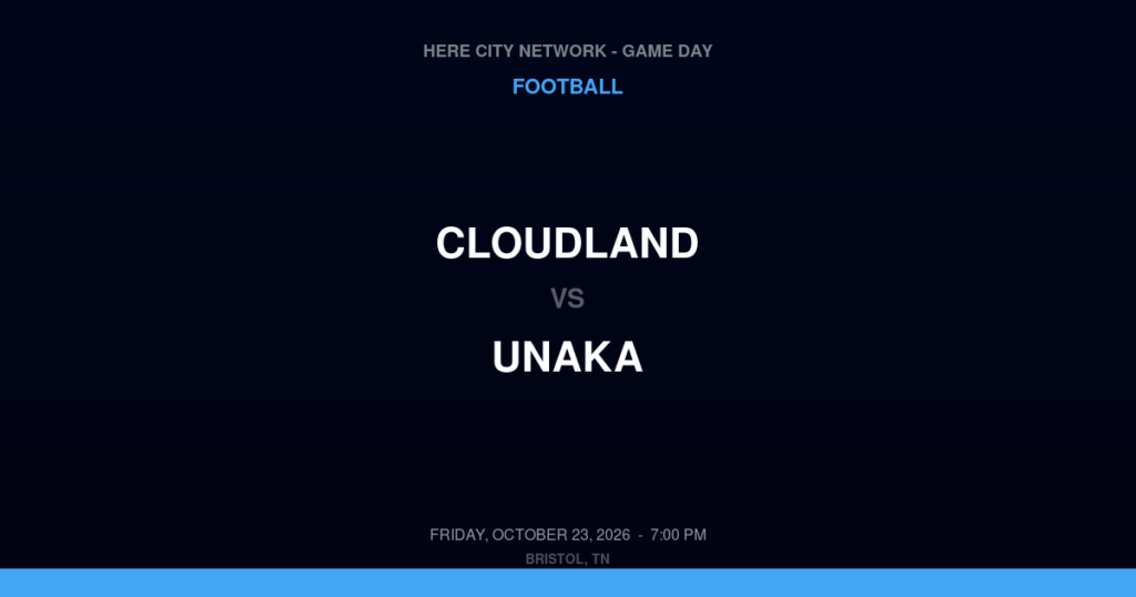 Cloudland vs. Unaka — Football Game Day — Elizabethton, TN — Oct 23, 2026
