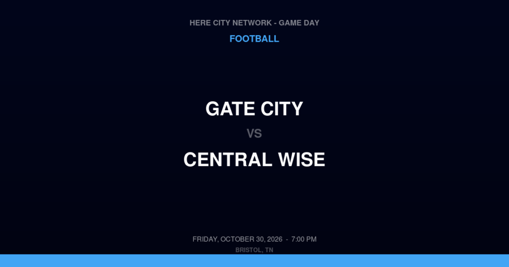 Gate City vs. Central Wise — Football Game Day — Norton, VA — Oct 30, 2026