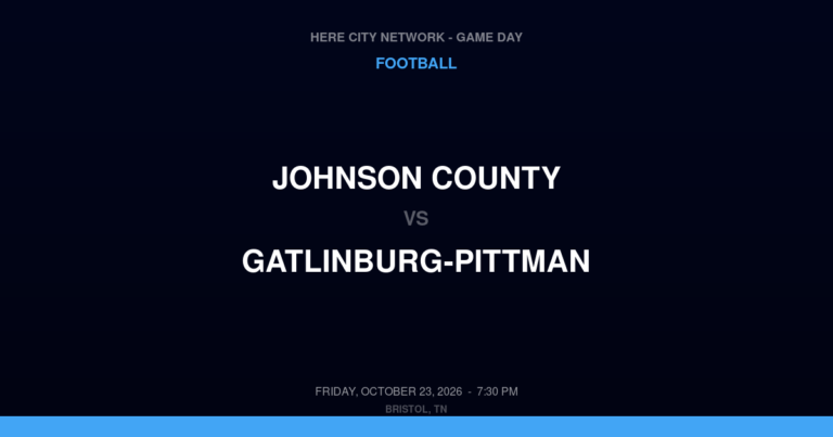Johnson County vs. Gatlinburg-Pittman — Football Game Day — Gatlinburg, TN — Oct 23, 2026