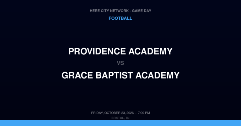 Providence Academy vs. Grace Baptist Academy — Football Game Day — Chattanooga, TN — Oct 23, 2026