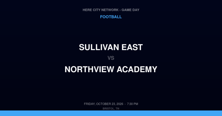 Sullivan East vs. Northview Academy — Football Game Day — Kodak, TN — Oct 23, 2026